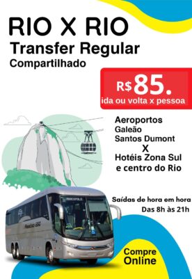 TRANSFER AEROPORTO GALEÃO GIG OU SANTOS DUMONT SDU X HOTÉIS ZONA SUL OU CENTRO DO RIO.